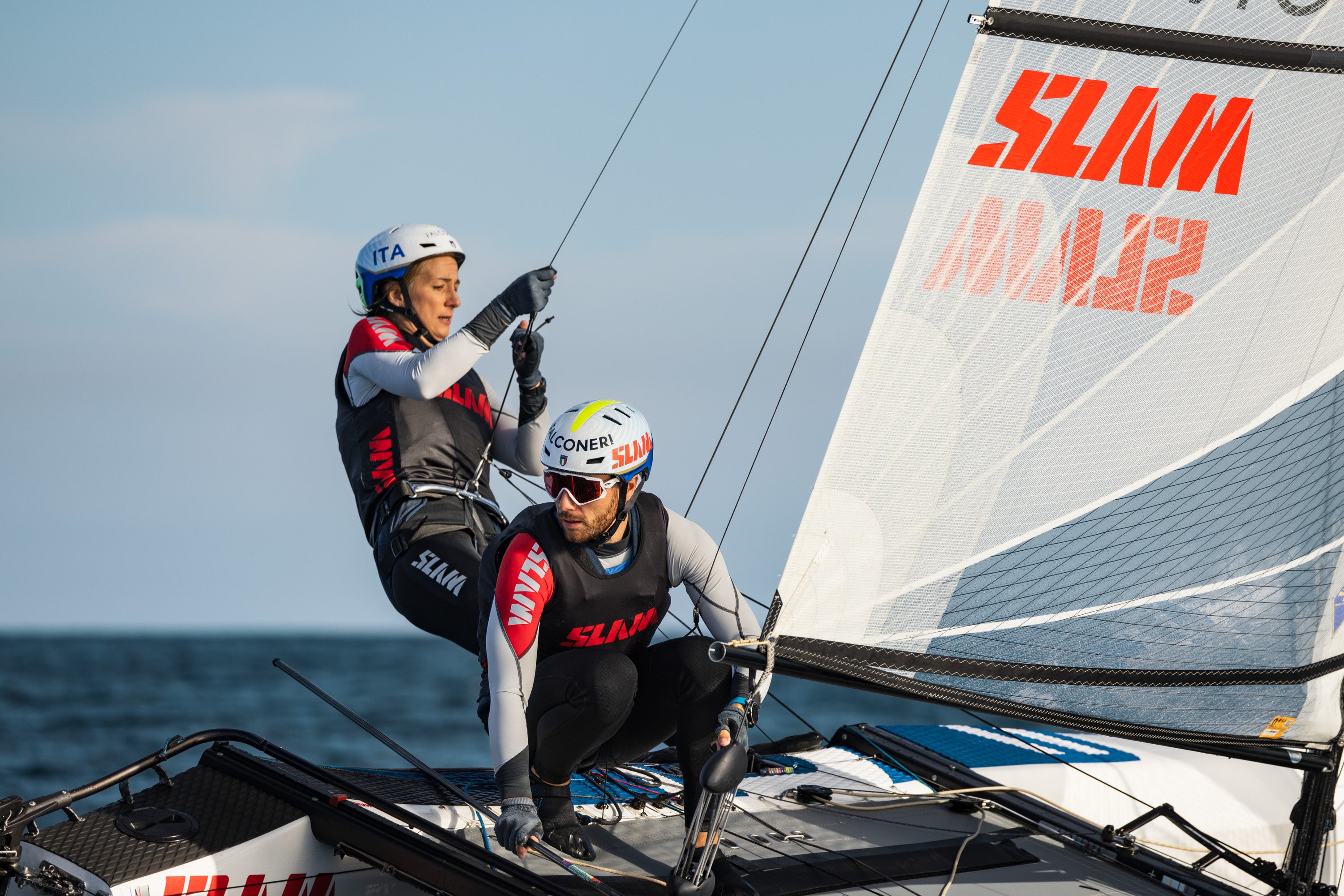 Nacra 17 World Championship 2024: Tita Banti and...our new wetsuits!