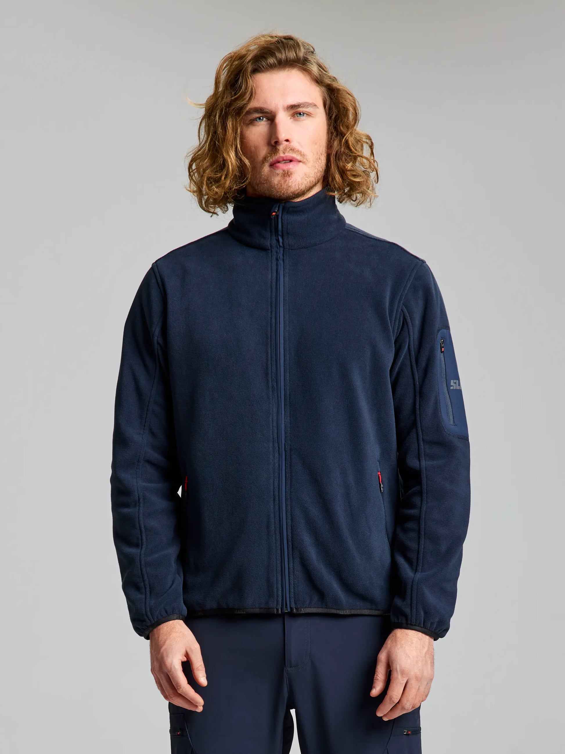 Plain navy blue fleece jacket discount