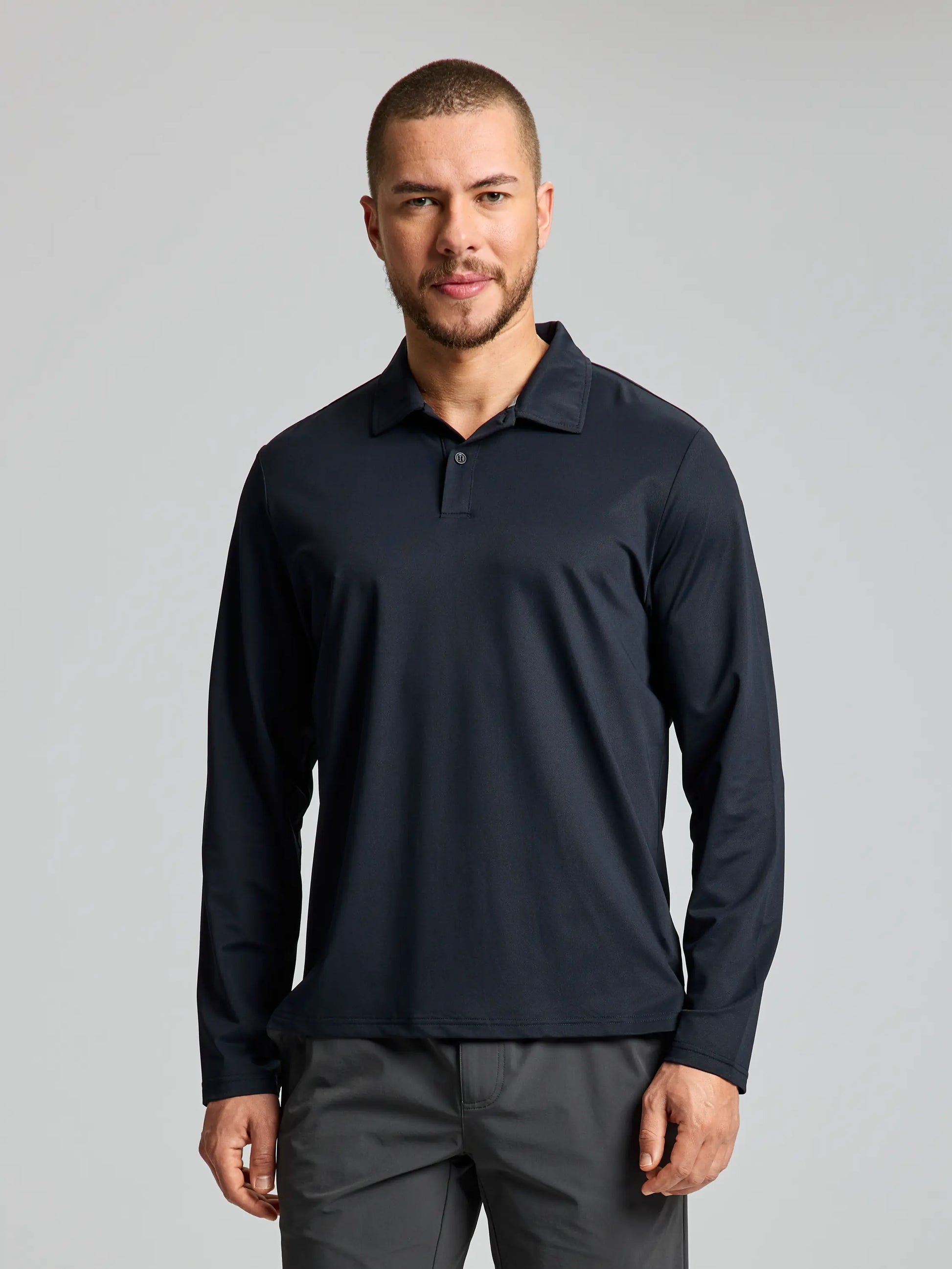 Tech Pique Polo Long Sleeve Men s Technical Polo SLAM