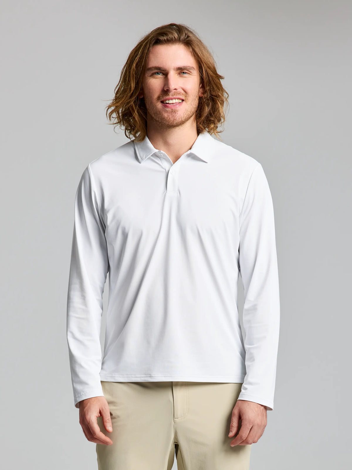 Tech Pique Polo Long Sleeve - Men's Technical Polo | SLAM