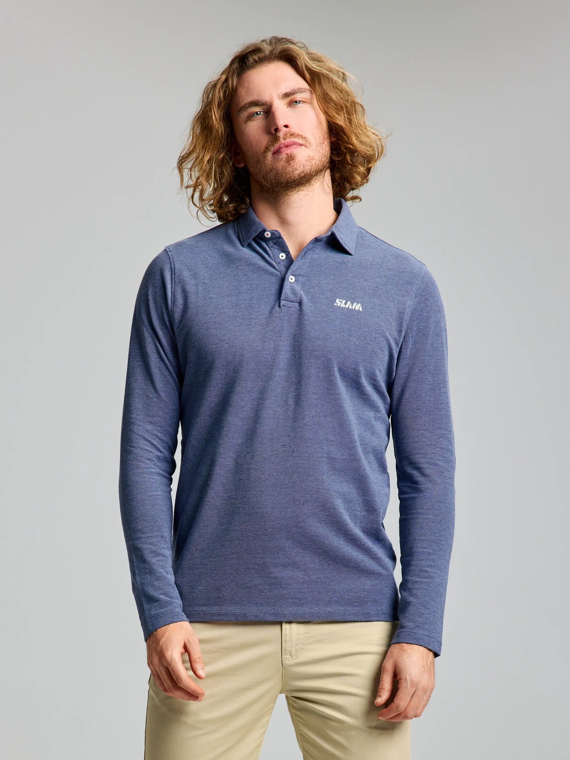 Lightweight long sleeve polo clearance