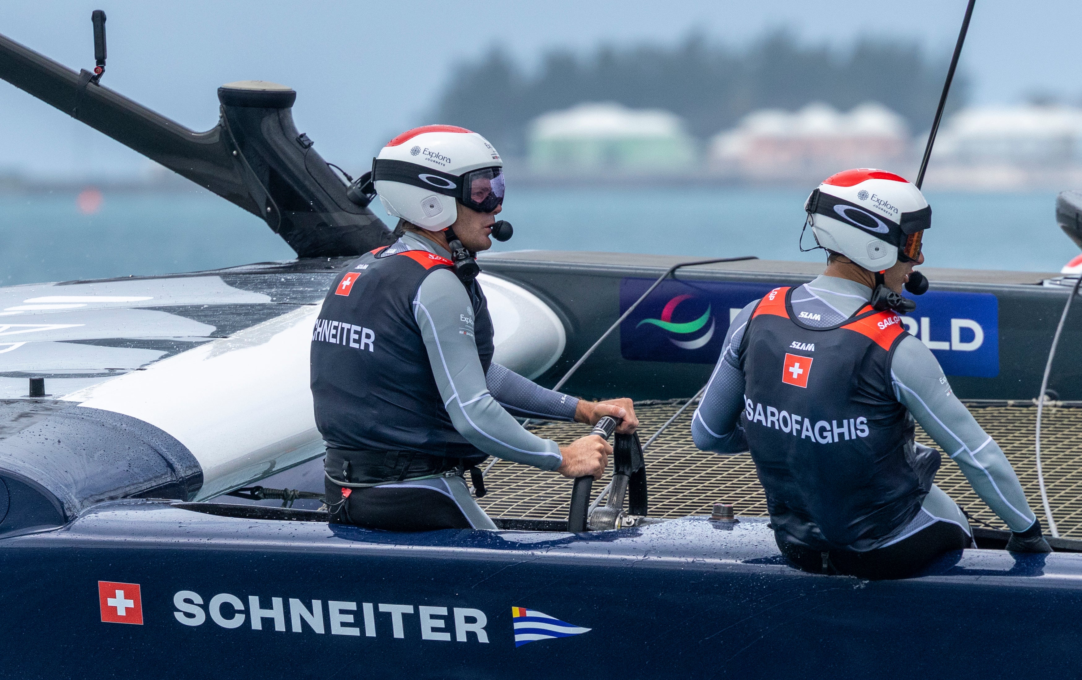 Explora Journeys Swiss SailGP Team while training in Bermuda
