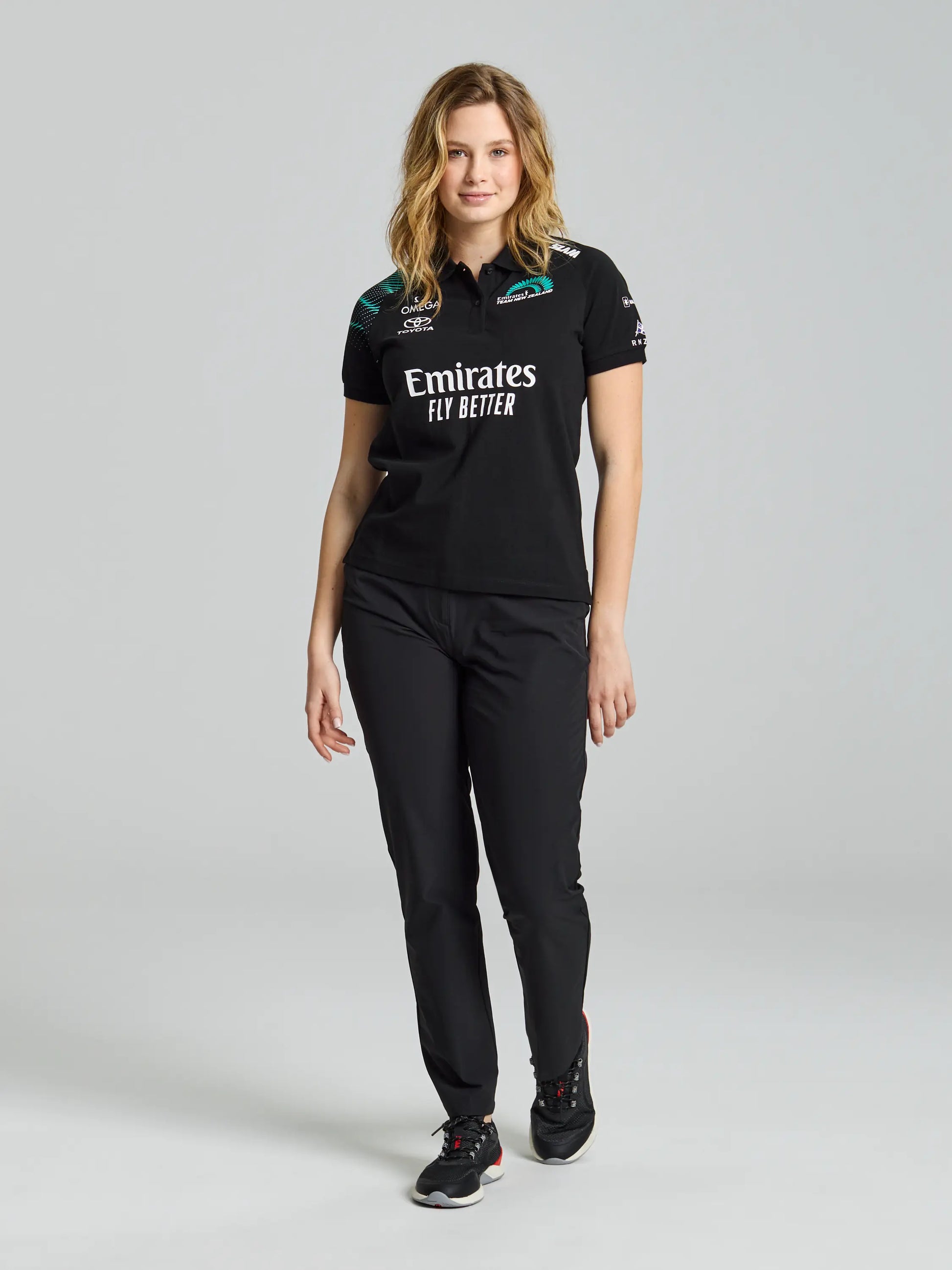 Black short sleeve polo shirt womens sales